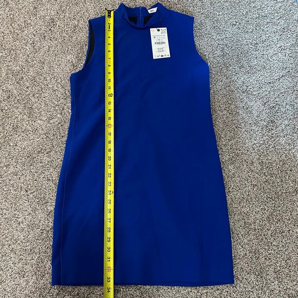 ZARA Women's ZW Collection Sleeveless Short Dress Size M In Bluish - Picture 12 of 14